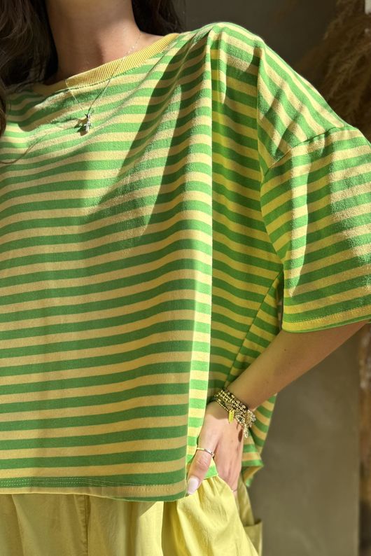 Sunday Morning Tee Yellow & Plant